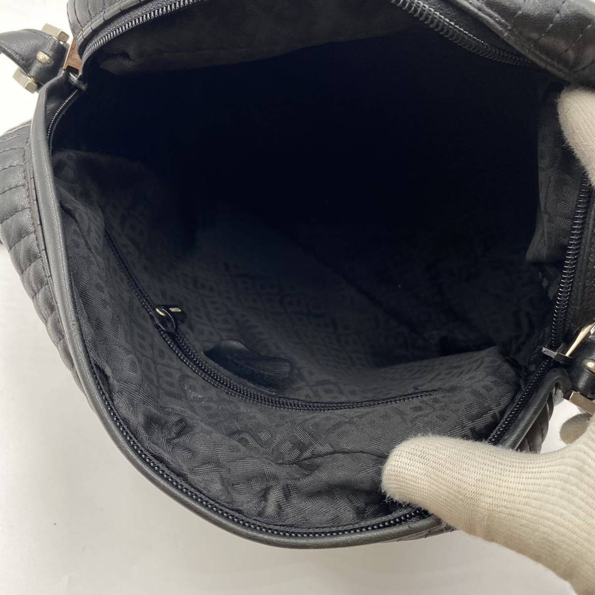 1円【美品】 バリー BALLY ダイヤ キルティング ショルダーバッグ