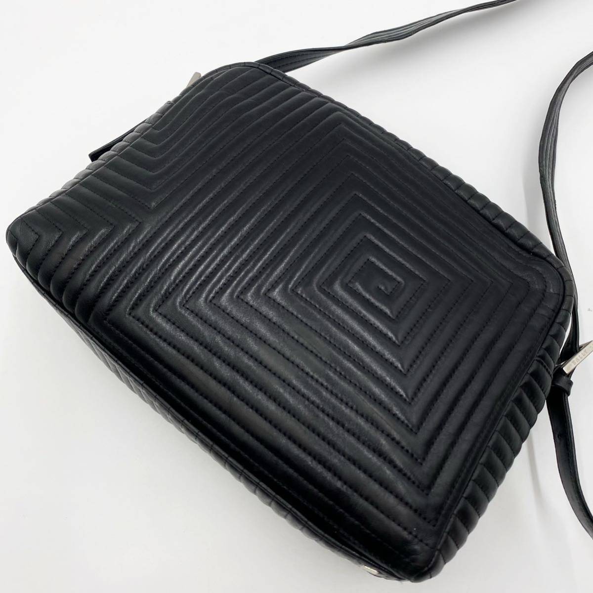 1円【美品】 バリー BALLY ダイヤ キルティング ショルダーバッグ 