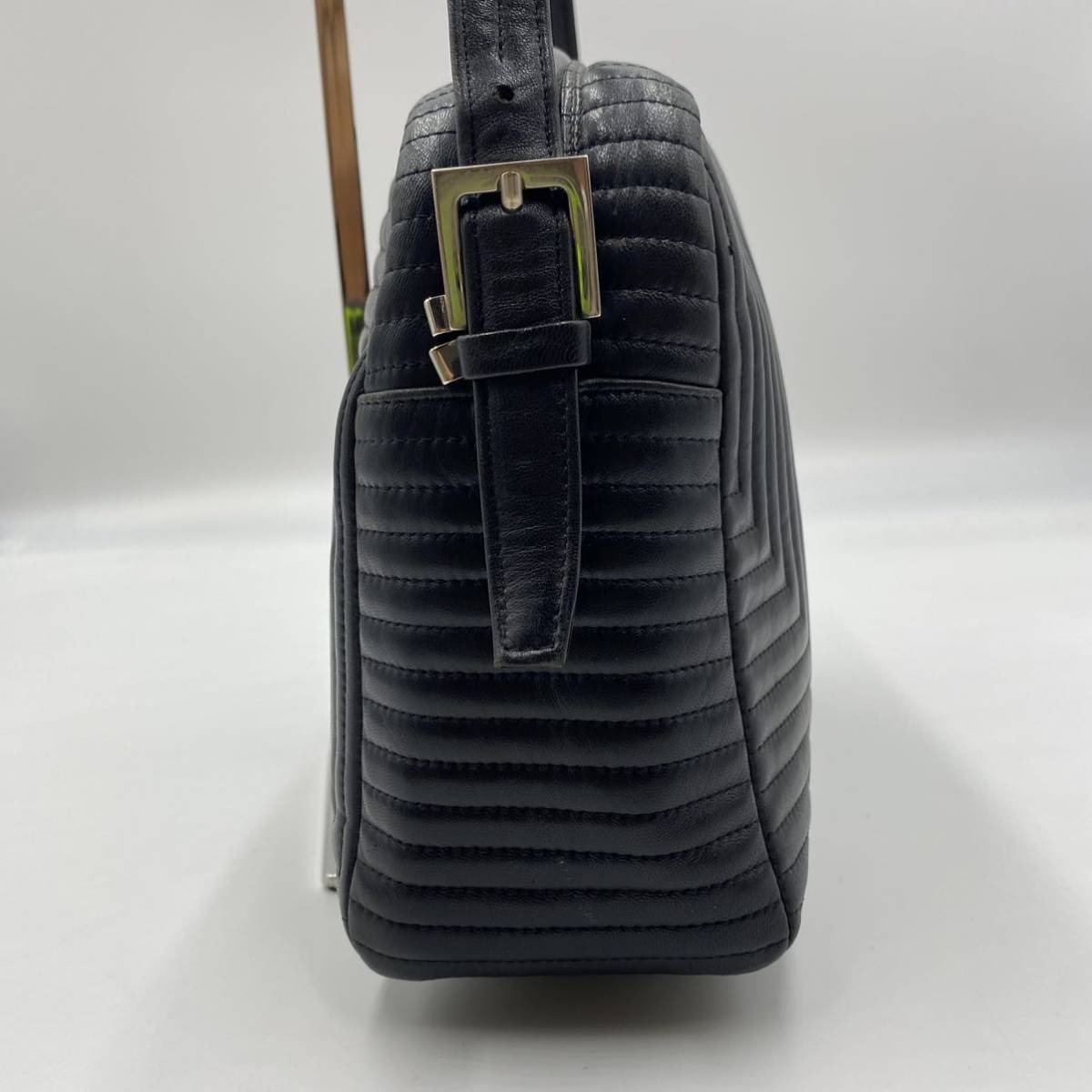 1円【美品】 バリー BALLY ダイヤ キルティング ショルダーバッグ 