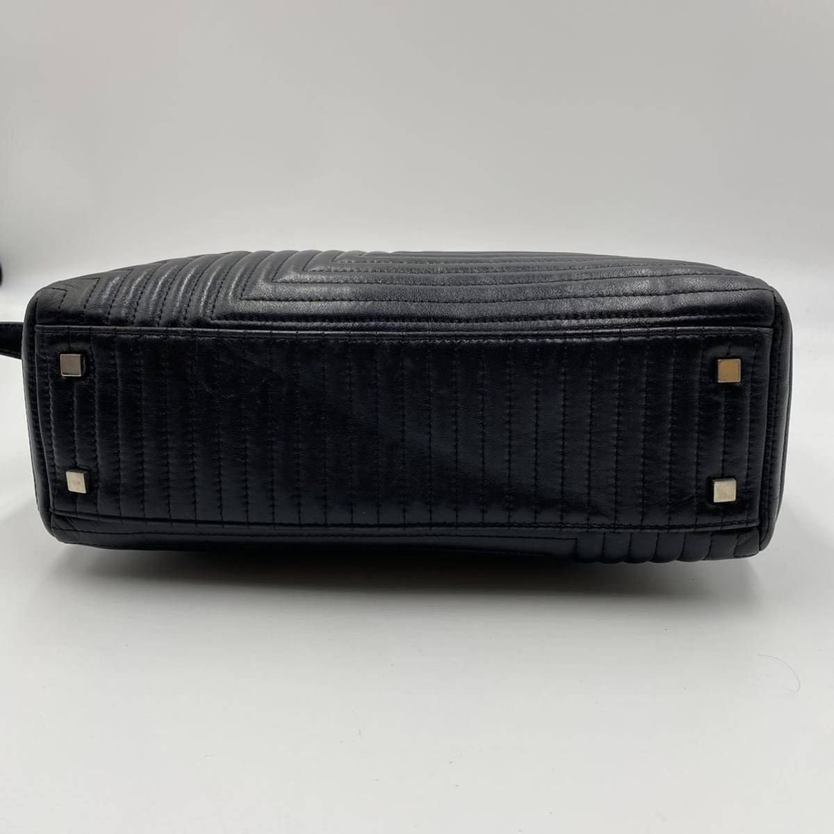 1円【美品】 バリー BALLY ダイヤ キルティング ショルダーバッグ 