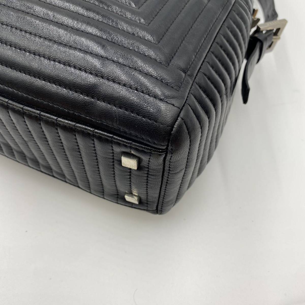 1円【美品】 バリー BALLY ダイヤ キルティング ショルダーバッグ
