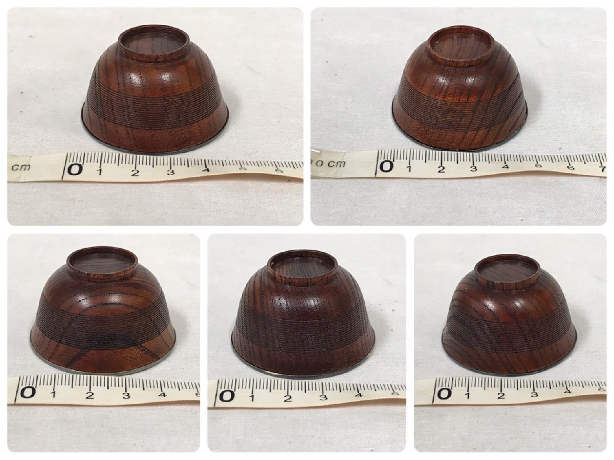 ▽▽【純銀 内張 酒盃 5客セット】京打物師鐵邦作 田中鉄邦 総重量約