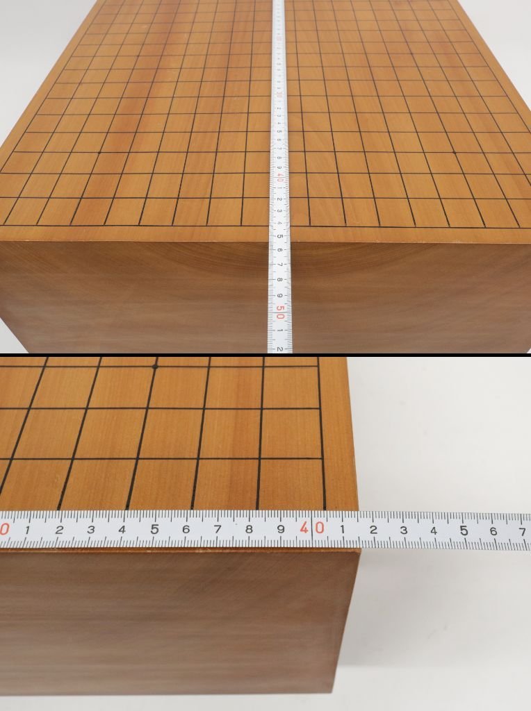 囲碁 足付 高級碁盤 極厚 6寸本榧 桐箱 へそ有り 柾目 天柾 碁石セット