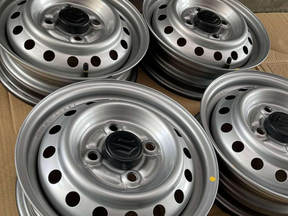中古 新車外し】スズキ 純正 鉄ホイール 12インチ 3.5J PCD100 4穴 