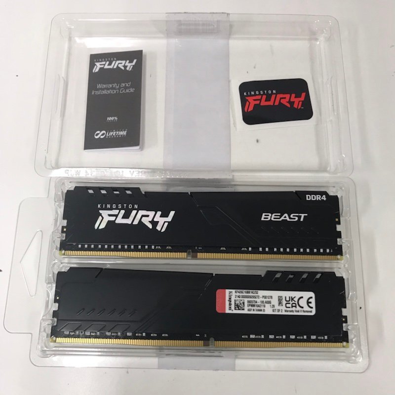 メモリ デスクトップ用 Kingston FURY DDR4-2666 16GBx2枚 合計32GB