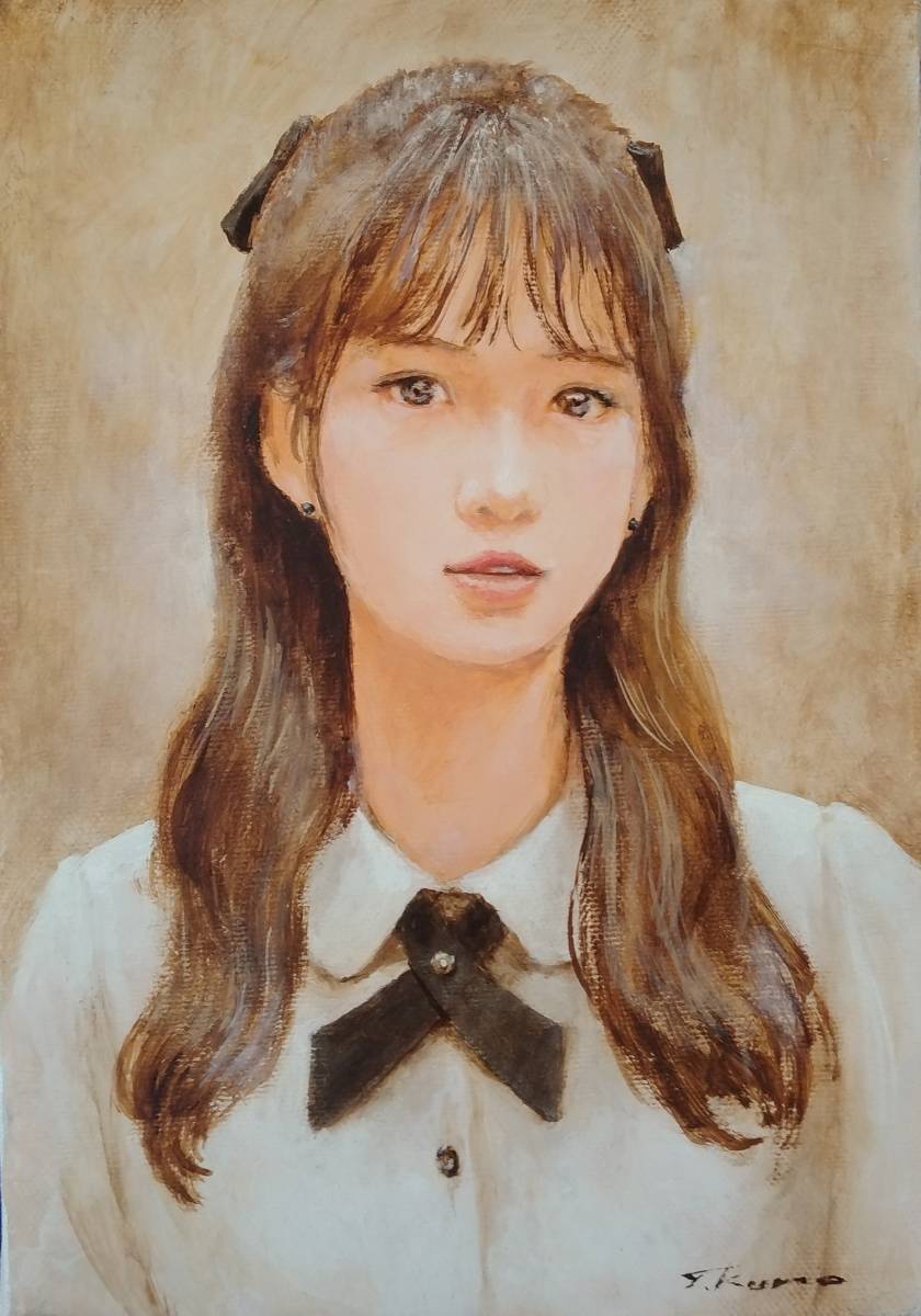 黒川達也 真作「リュバン」油彩SM 師・宮永岳彦(人物画)｜売買された