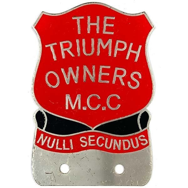 トライアンフ オーナーズクラブ メタルプレート THE TRIUMPH OWNERS