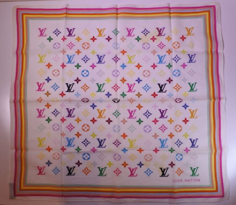 LOUIS VUITTON ルイヴィトン ハンカチ 綿 57x57 ホワイト モノグラム fkdyu a201h0702 