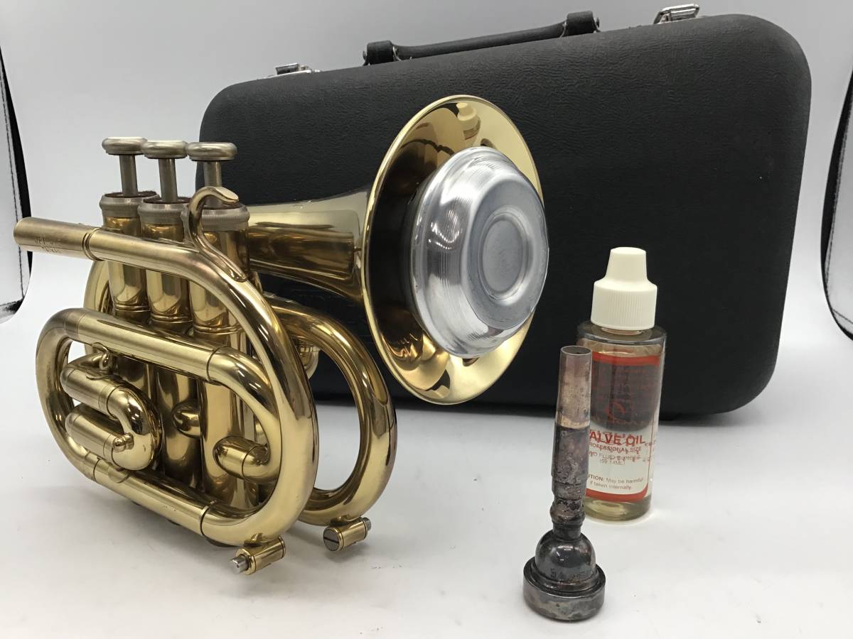 Jupiter JPT-416 Pocket Trumpet With Hard Case Compact Instrument