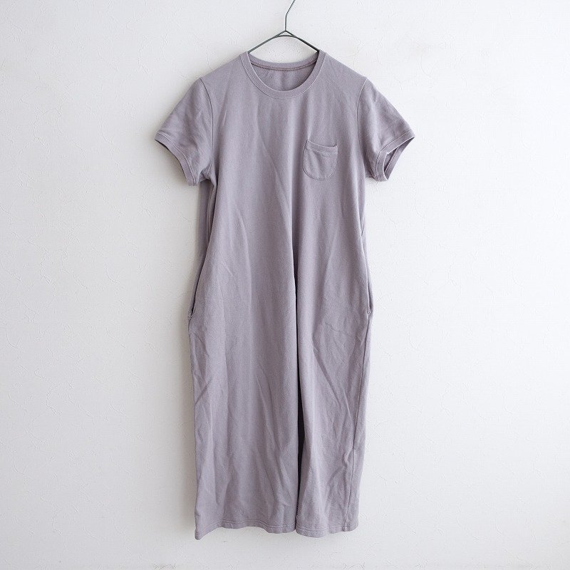 ネストローブ nest Robe *コットンスウェット半袖ワンピース*Fドレス裏起毛プルオーバーライトアイボリー(27-2307-143)【60H32】