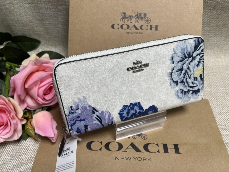 コーチ COACH 長財布 財布 シグネチャー アコーディオン ラウンド