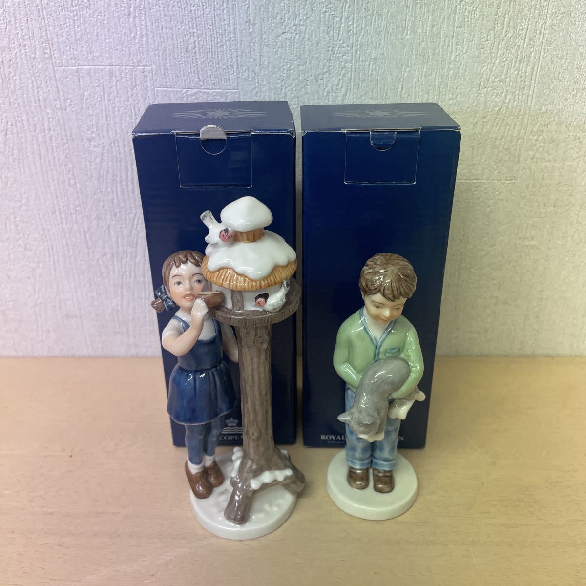 ロイヤルコペンハーゲン フィギュリン No.757 No.758 ペア セット