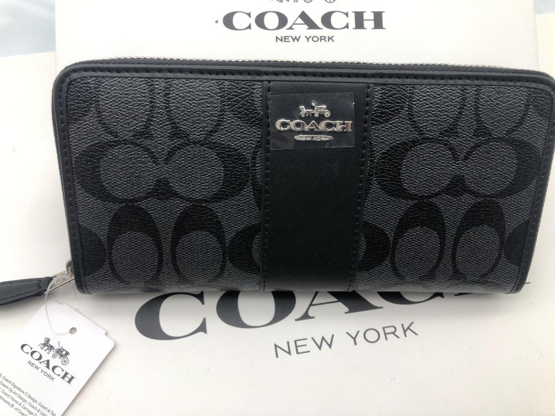 コーチ COACH 長財布 財布 シグネチャー アコーディオンラウンドジップ