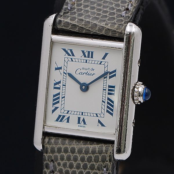 1円 稼働 カルティエ マストタンク 60570020 04579 SV925 QZ 白文字盤 レディース腕時計 KOR 5434110