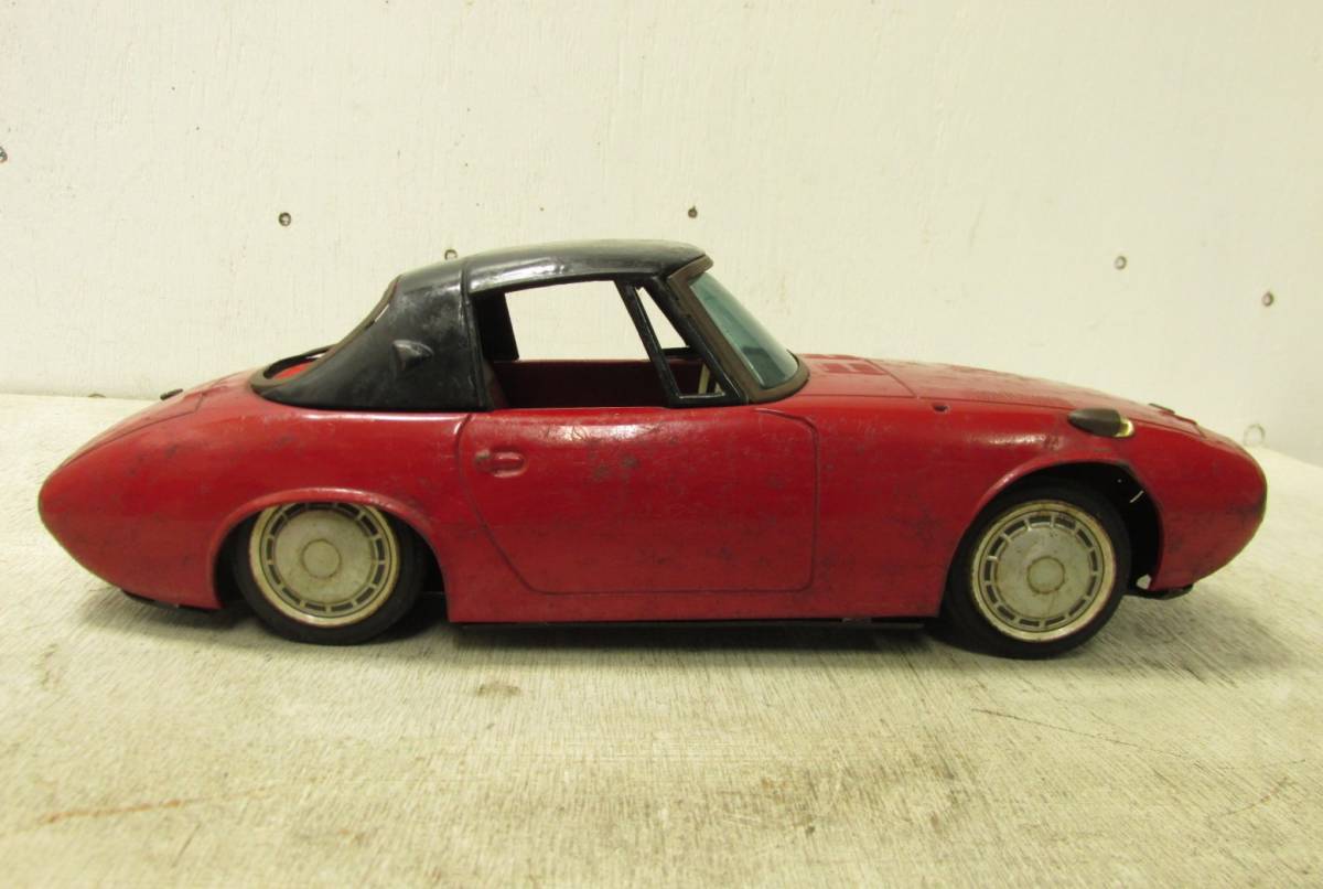 79「昭和レトロ ATC アサヒ玩具 トヨタスポーツ800 ブリキ ミニカー 赤