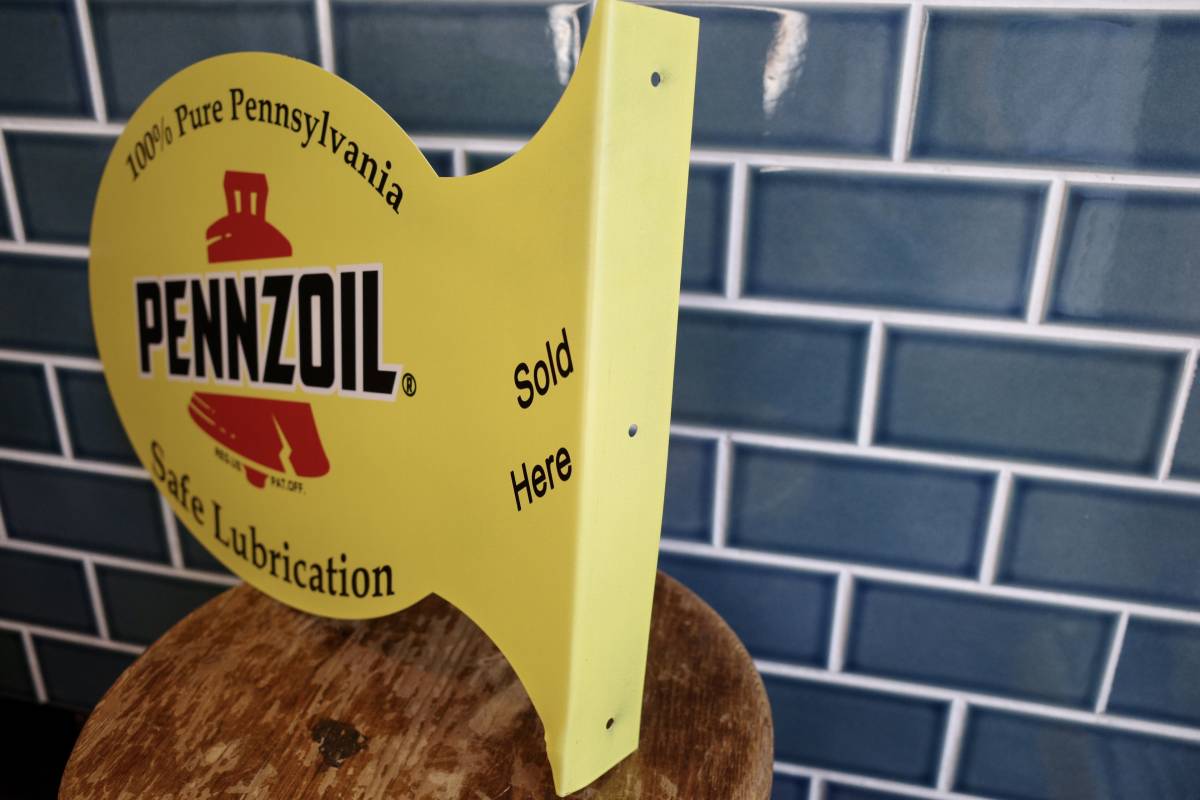 ペンズオイル 円形看板 ペンズオイル看板 新品 PENNZOIL ペンズオイル
