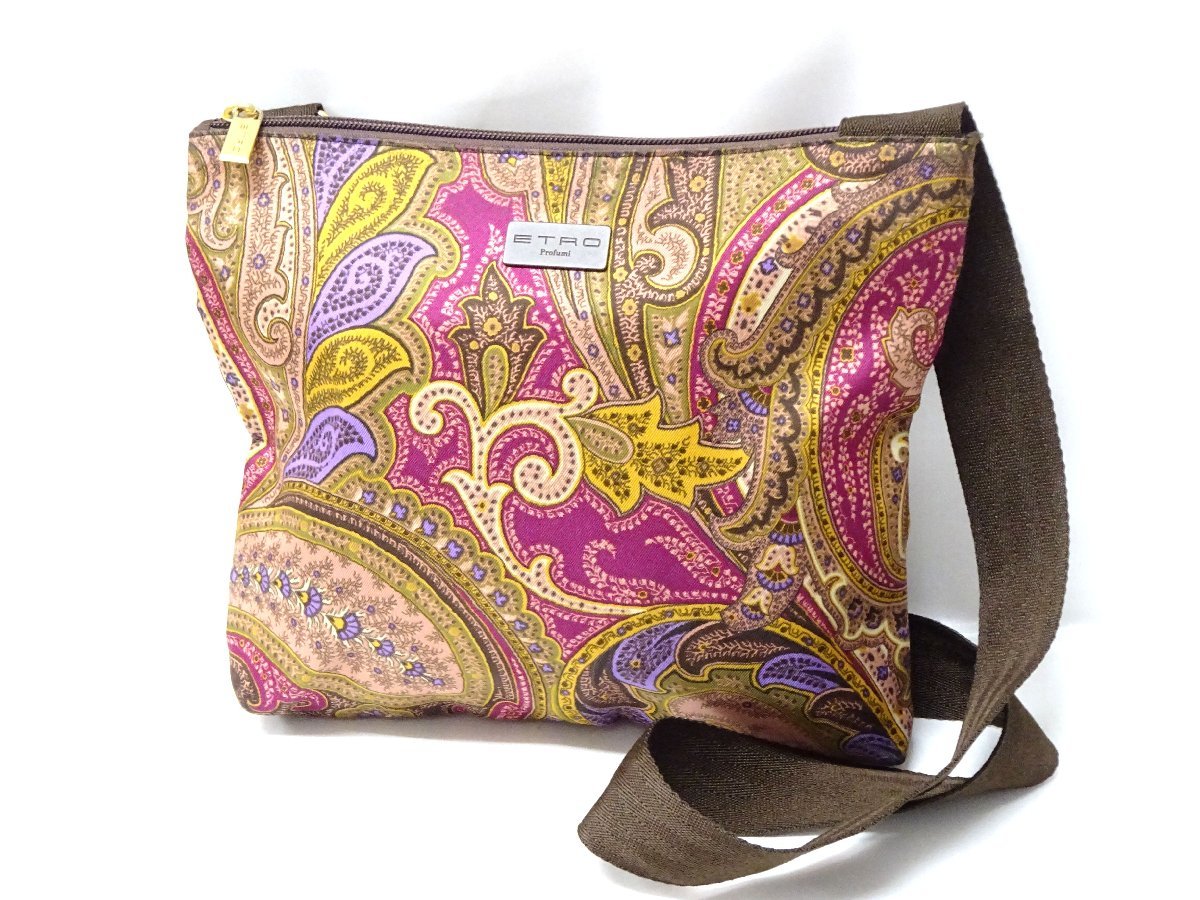 エトロ ETRO ペイズリー ショルダーバッグ 斜め掛け ロゴ レザー タグ