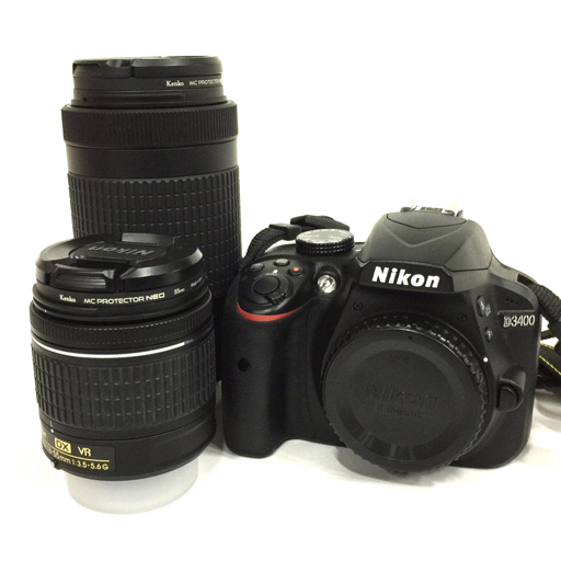 1円 Nikon D3400 AF-P NIKKOR 18-55mm 1:3.5-5.6G 70-300mm 1: