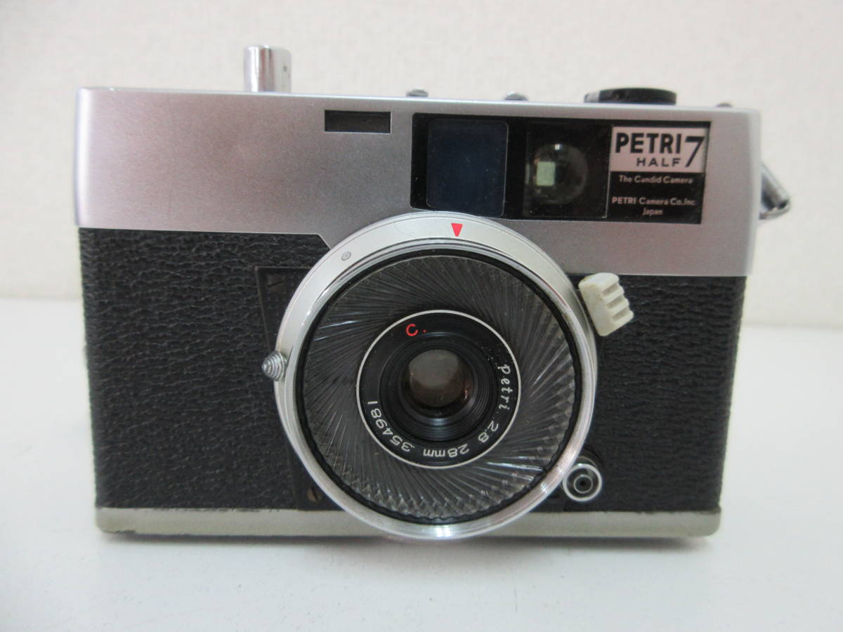 中古 カメラ 3点 PETRI 7 HALF / 1:2.8 28mm + Minolta-16 / ROKOR 3.5