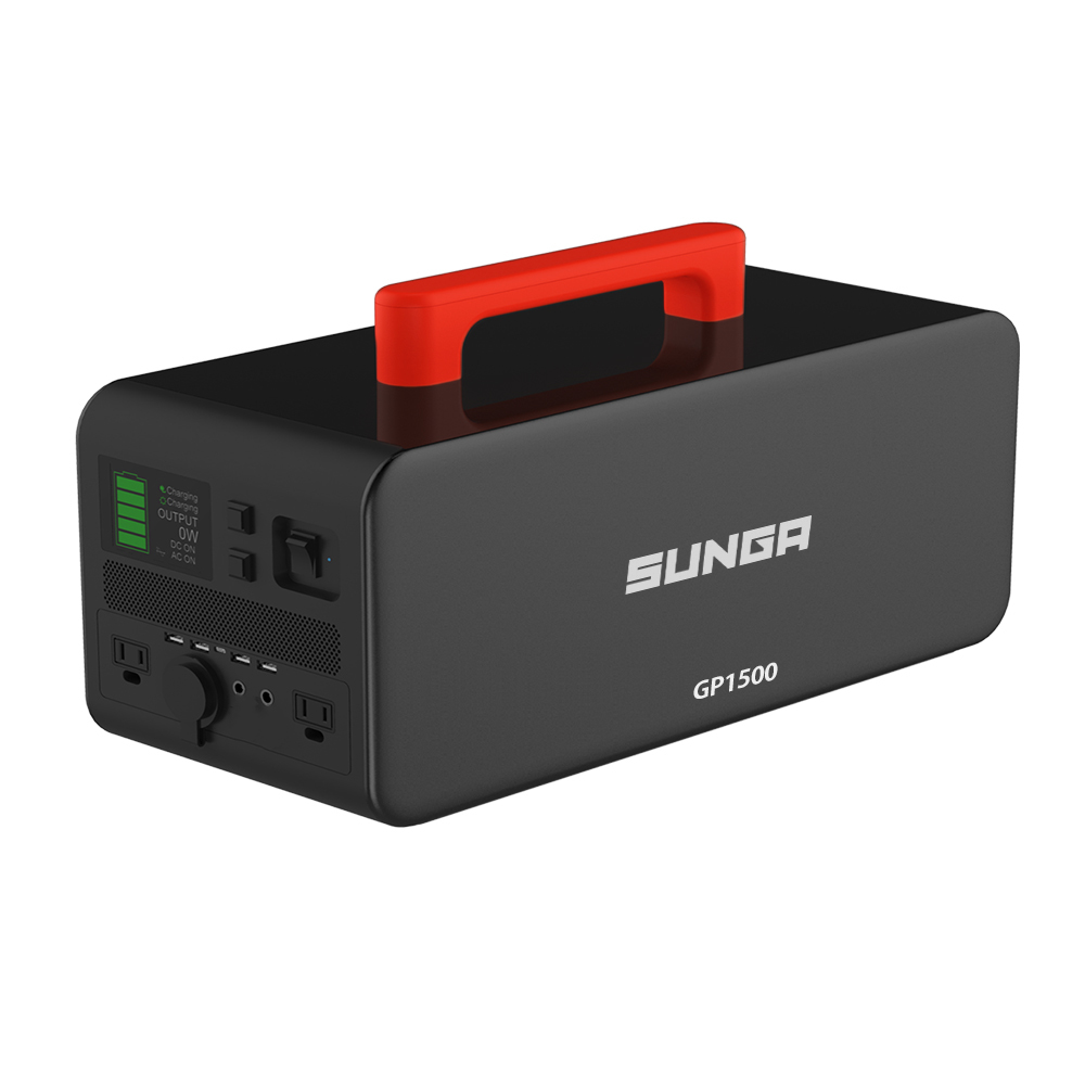SUNGA ポータブル電源 GP1500 1700Wh 正弦波 1500W 大容量 高出力 QC3.0 type-c対応
