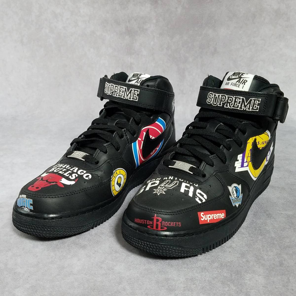 【未使用】NIKE×Supreme× NBA　ナイキ×シュプリーム×NBA　AIR FORCE 1 MID　エアフォース1 ミッド　スニーカー　AQ8017-001　265　黒