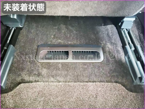 ロゴ無し☆クラウン22系 & LS50系適合 メタリックブラック リアアンダー吹出口保護プレート2p◇ARS220/AZSH2#/GWS224/B/S/G/G LS500h LS500_6