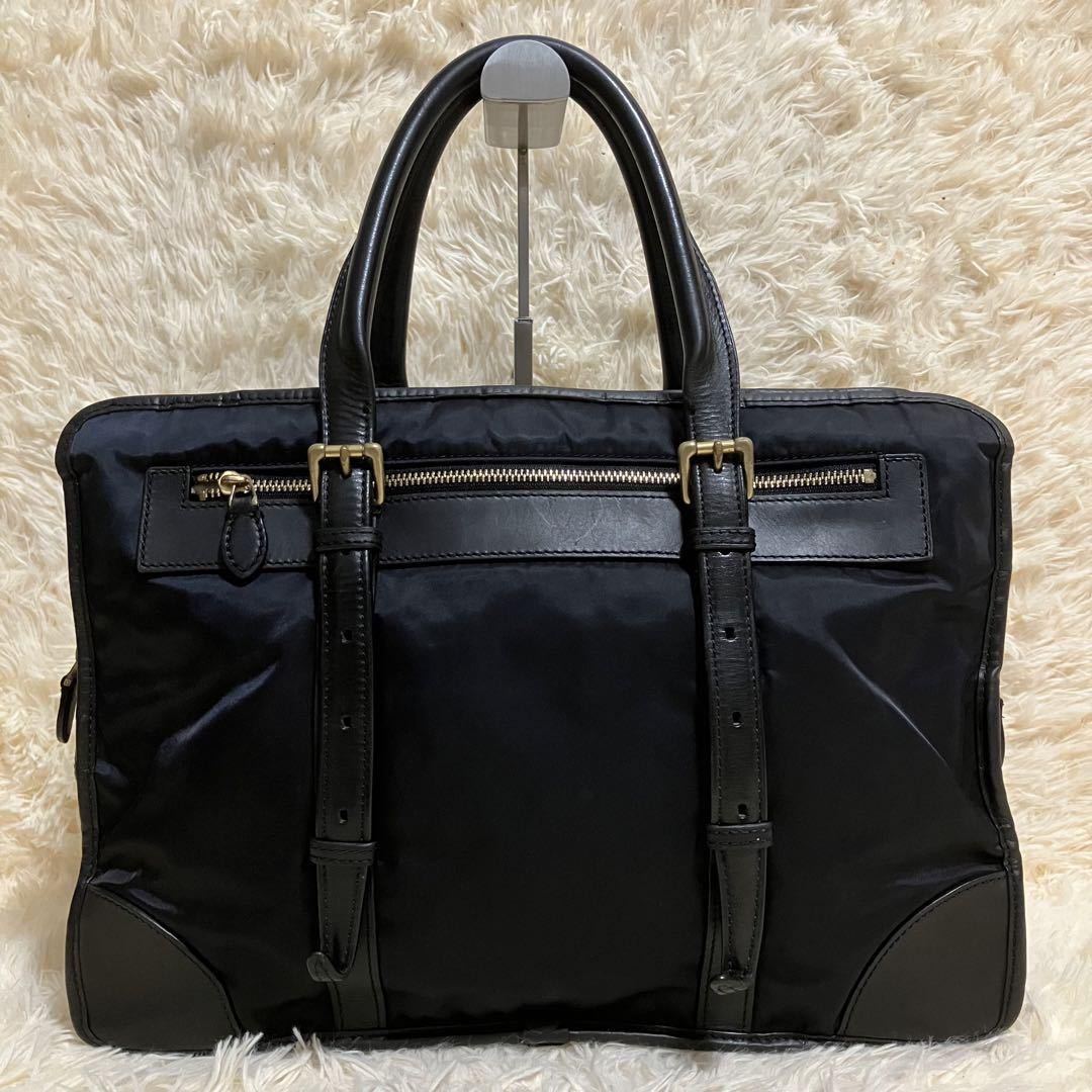 中古美品GANZO ブライドル ブリーフケース ビジネスバッグ 41cm