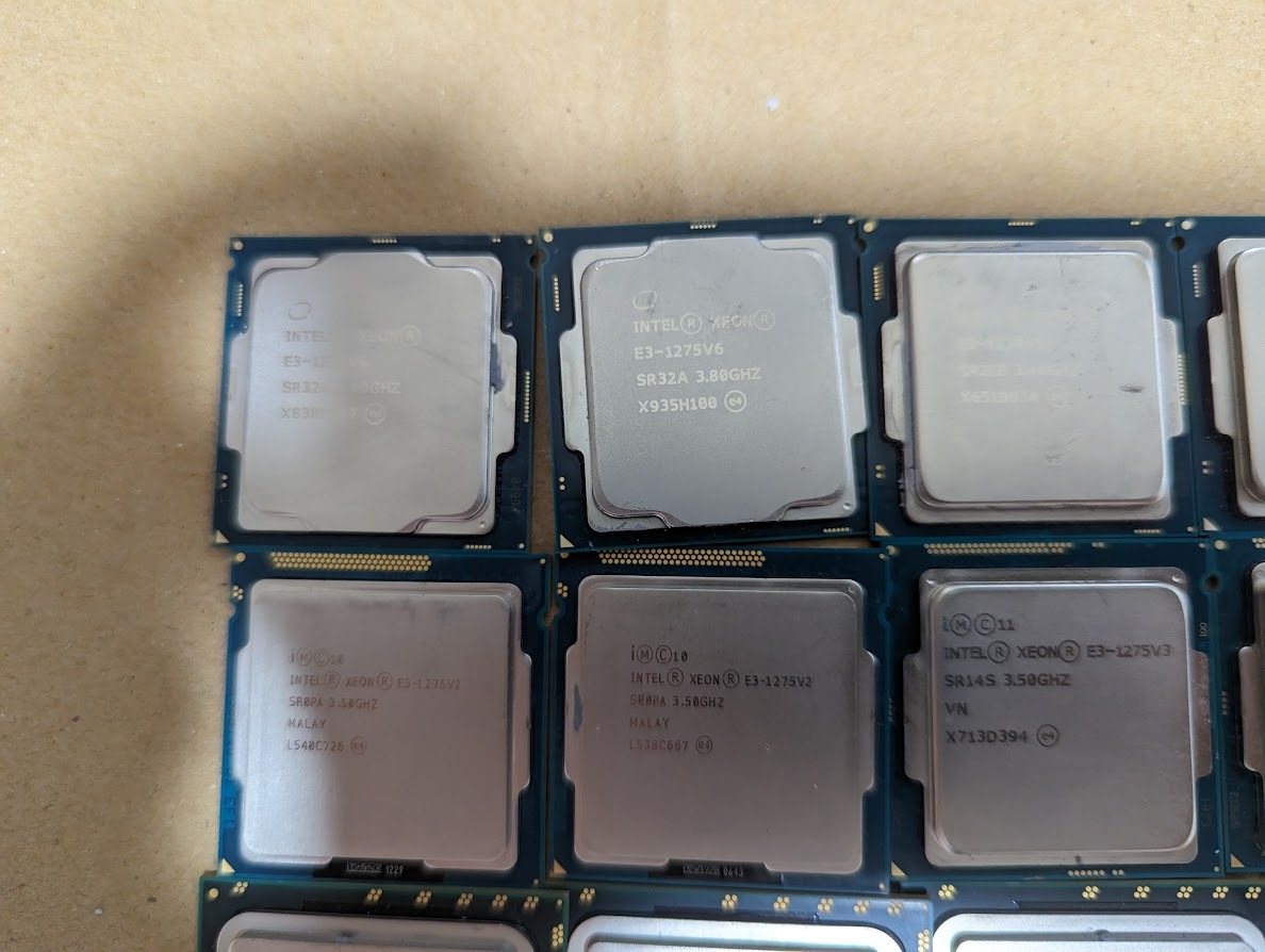 Intel Core i5 Xeon CPU まとめ売り 中古CPU まとめ売り 22個 セット intel Core i3 i5 XEON