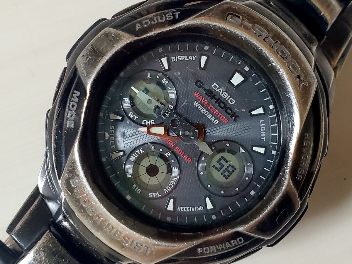 ヤフオク最安☆G-SHOCK The G【GW-1800BDJ】タフソーラー デジアナモデル ブラック