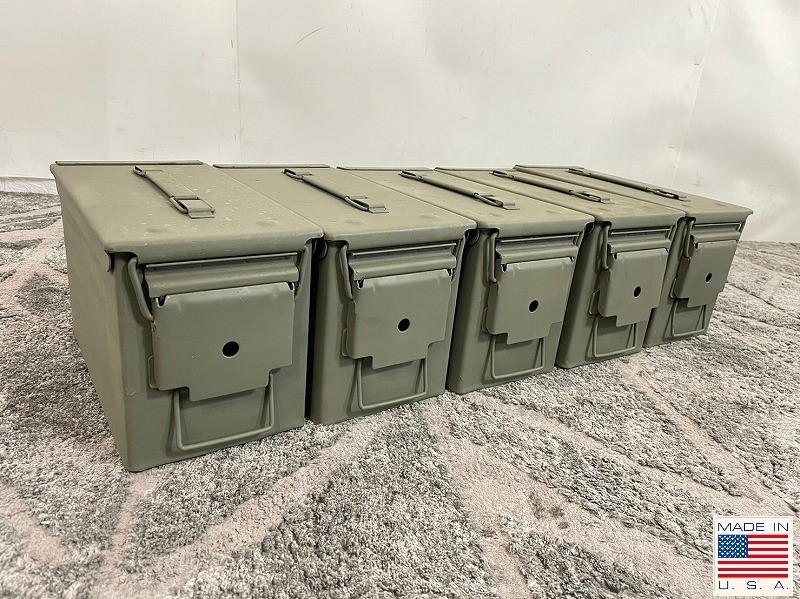 米軍放出品】☆アンモボックス5個セット M2A1 AMMOBOX ミリタリー