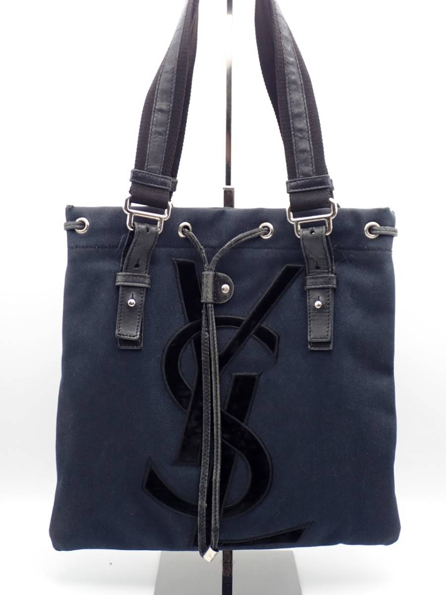 YVES SAINT LAURENT イブサンローラン カハラ キャンバス レザー YVES SAINT LAURENT イブサンローラン カハラ キャンバス レザー