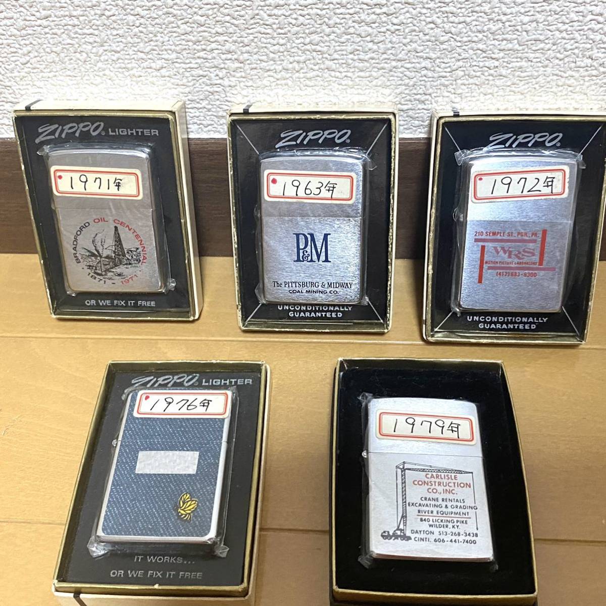 ZIPPO ジッポ 5個セット アンティーク コレクション レトロ レア 喫煙グッズ ライター 年代物 オイルライター 