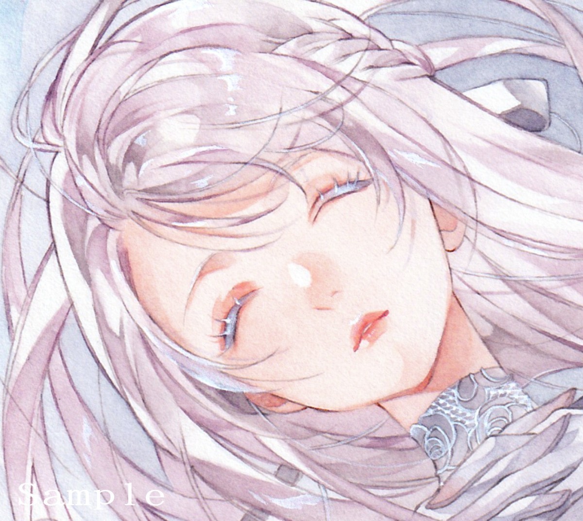 手描きイラスト 天使様はおねむ ◇オリジナル◇創作◇ 絵画◇セット
