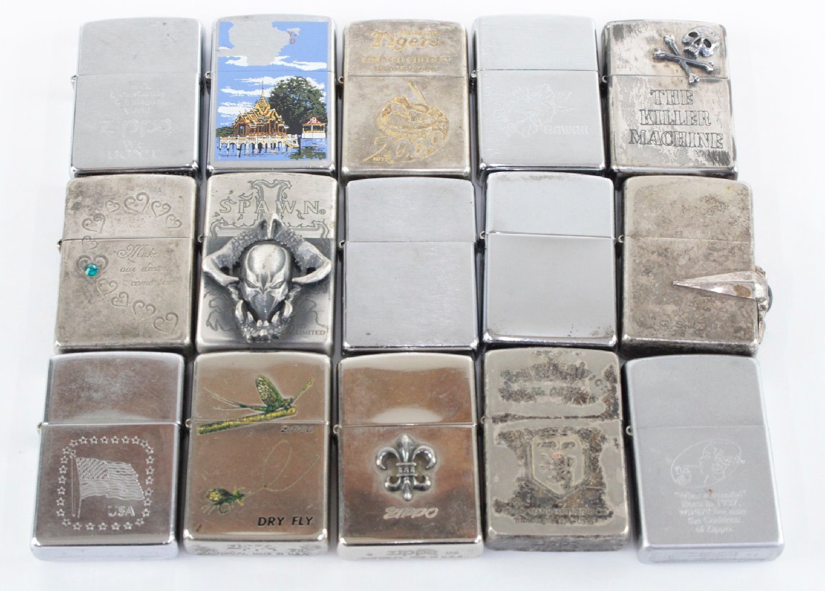 ジャンク品 Zippo ジッポライター 15個セット THE KILLER MACHINE 