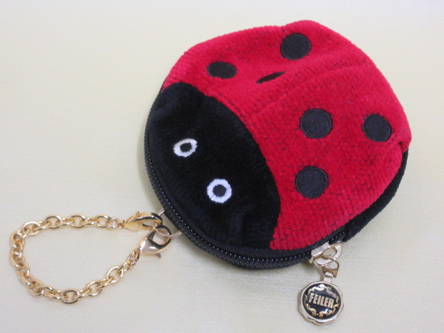 M47141 FEILER フェイラー ハイジ てんとう虫 ポーチ チャーム USED