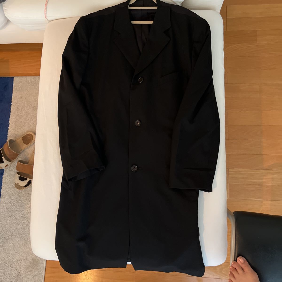 コムデギャルソンブラック切り替えロングジャケットメンズ des GARCONS