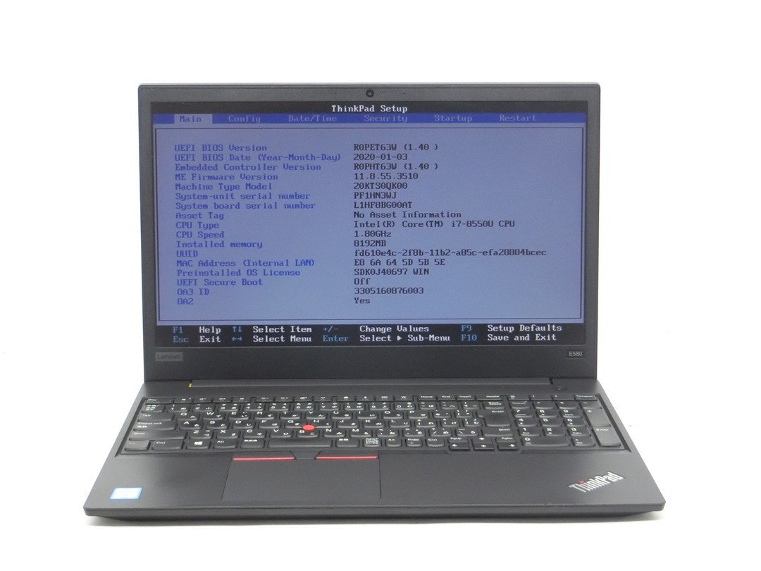 T1875 Lenovo ThinkPad L570 Core i3-6006U 2.00GHz Windows11 ノート