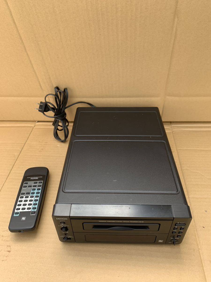 DENON DMD-80 + MD MDデッキ 値下げ リペア済 | - リモコン付属 1999年製