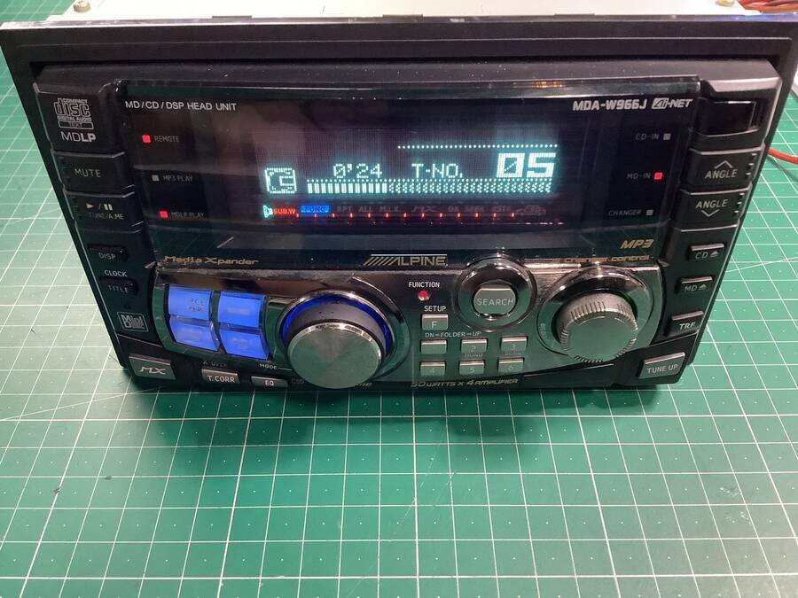 ALPINE アルパイン MDA-W966J カーステCD/MD○ジャンク品(アルパイン 