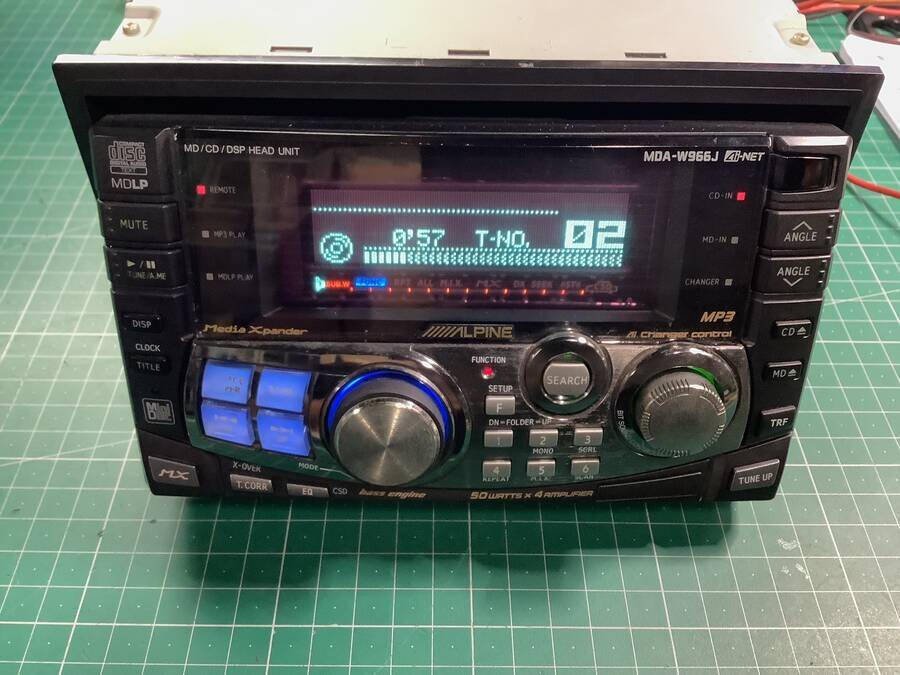 ALPINE アルパイン MDA-W966J カーステCD/MD○ジャンク品(アルパイン