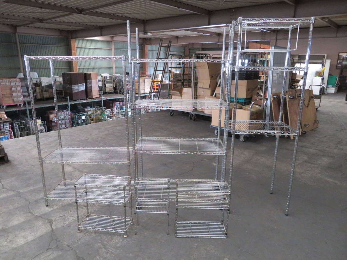 U-155★来店・引き取り限定♪メタルラック☆6台 セット☆Luminous etc☆スチール棚/スチールラック★中古品
