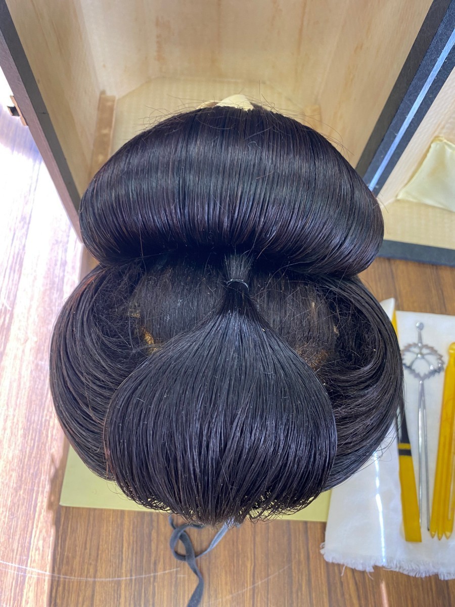 日本髪 かつら 女形 芸者 大衆演劇 舞台 時代劇 かんざし 箱 付属品付