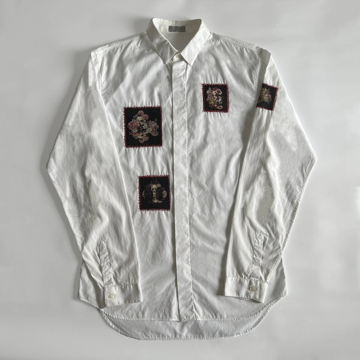 名作 - DIOR HOMME ディオーオム 17SS ヴァニタスローズドレスシャツ 
