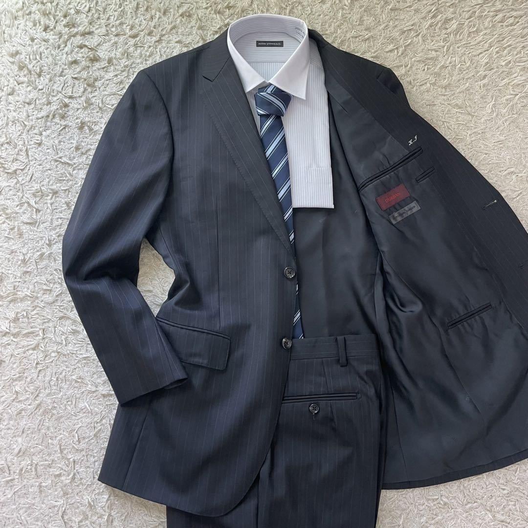 D'URBAN / ダーバン 【美品】最高級モデル　パーソナルオーダー　赤タグ　ストライプ　スーツ　L程度　セットアップ　ジャケット　パンツ