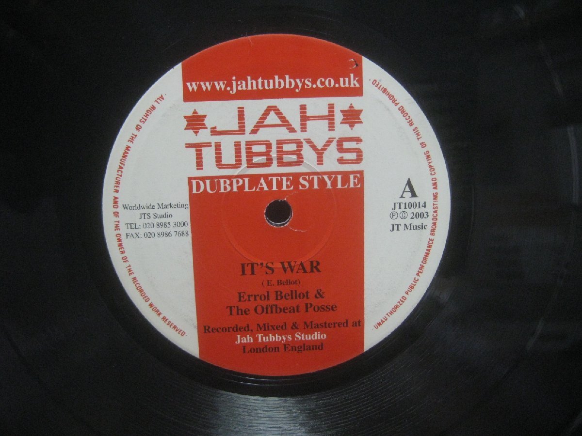 角2本専用ページ他の方購入不可です Errol Bellot & The Offbeat Posse / It's War / Don't Judge