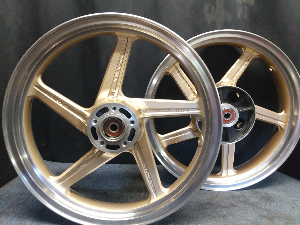 ゼファー400前後ホイールカワサキホンダスズキ ゼファー400 ホイールセット ゴールド ゼファー 【公式通販】