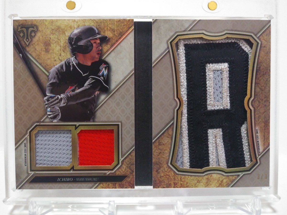 3枚限定:ラストナンバー】イチロー/2017/Topps/Triple Threads/RELIC