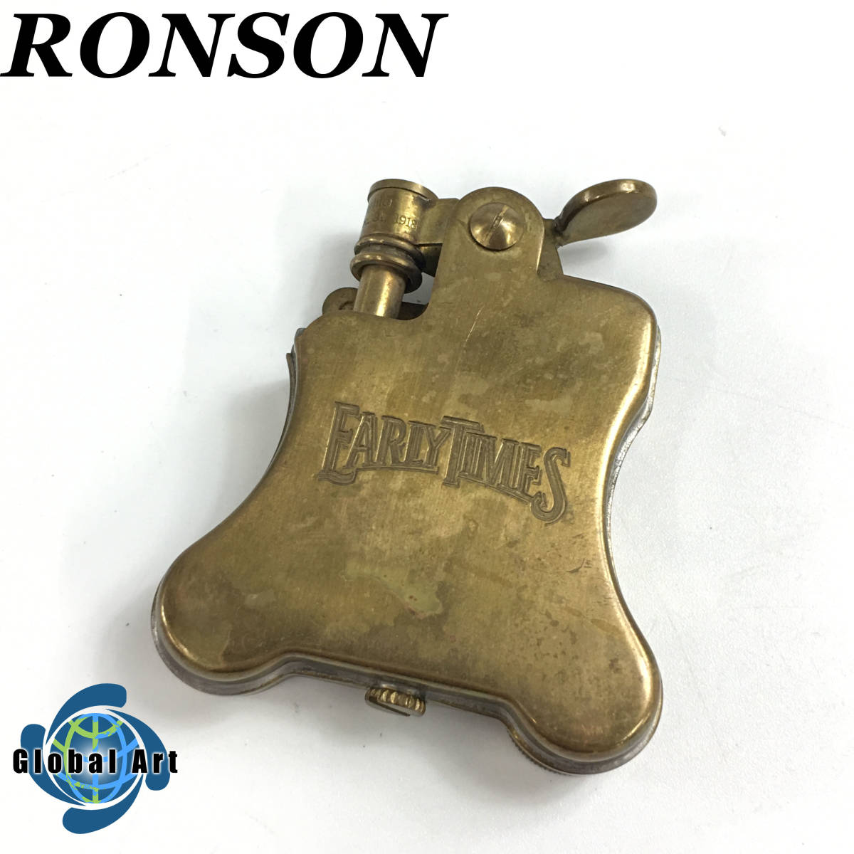 ★D08274/RONSON ロンソン/オイルライター/バンジョー/EARLY TIMES/ゴールド/火花OK