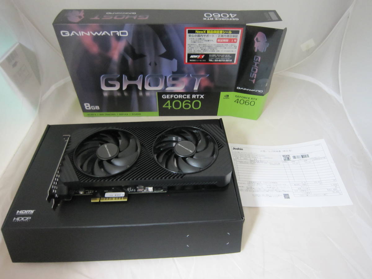 中古 未使用品 GAINWARD GeForce RTX 4060 GHOST 8G GDDR6(PCI Express 