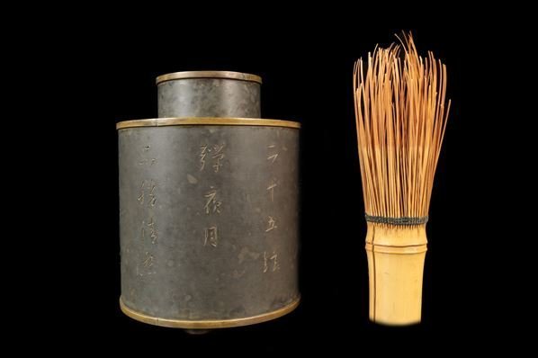 中国古玩 唐物 沈存周造 別号 竹居 古錫 斑錫 茶壷 茶壺 茶入れ 煎茶